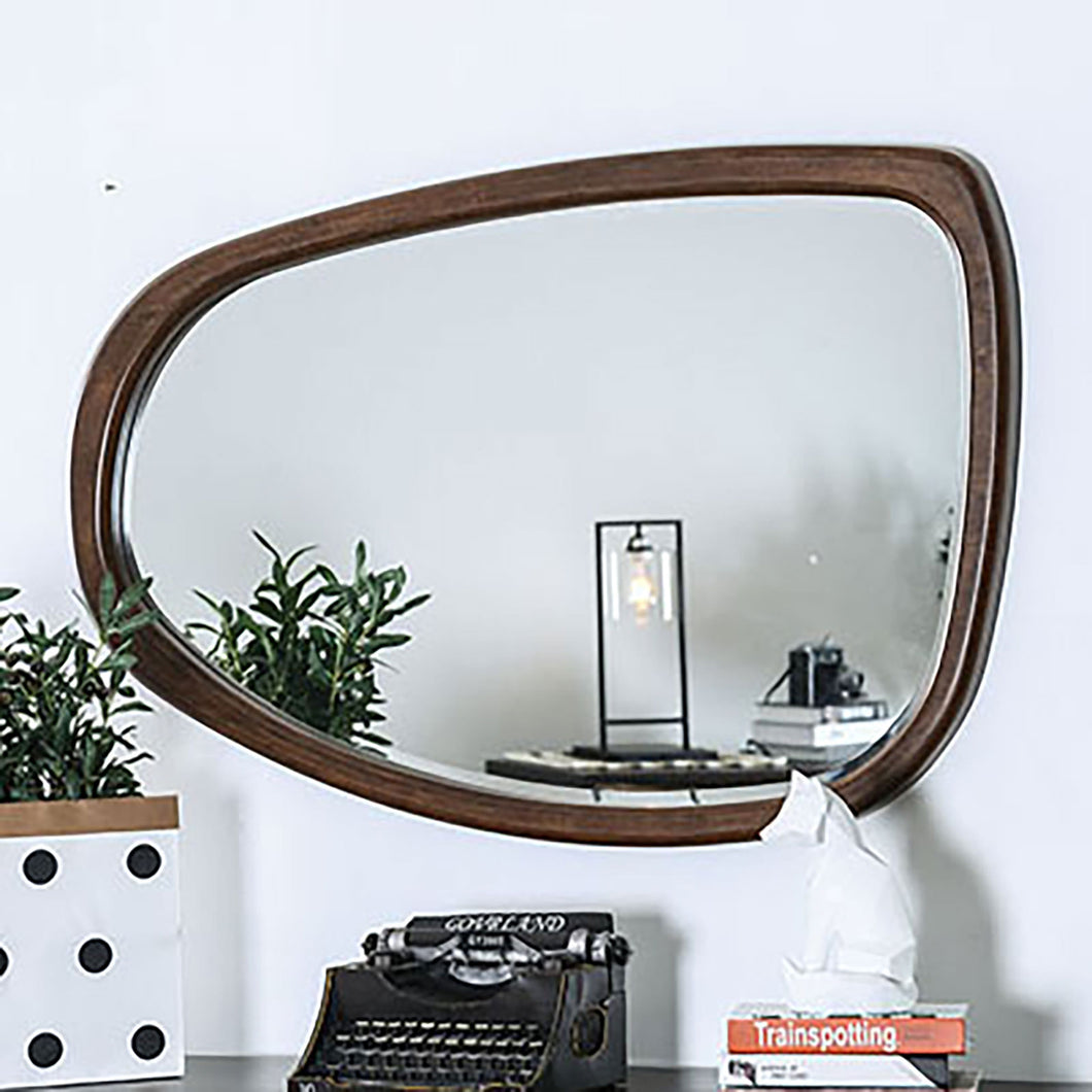 Fulton Dark Oak/Dark Walnut Curved Mirror