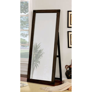 Rexburg Wire-Brushed Rustic Brown Standing Mirror