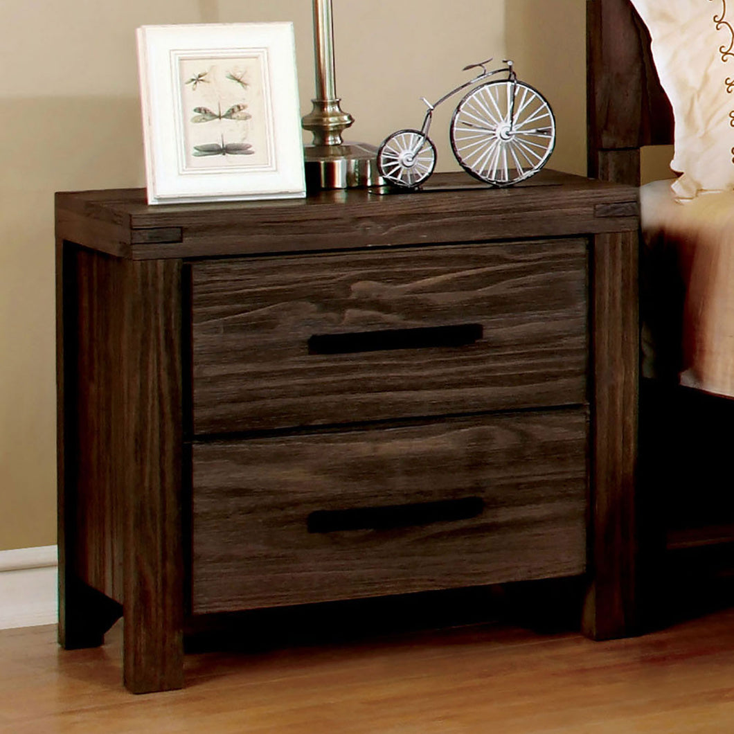 Rexburg Wire-Brushed Rustic Brown Night Stand