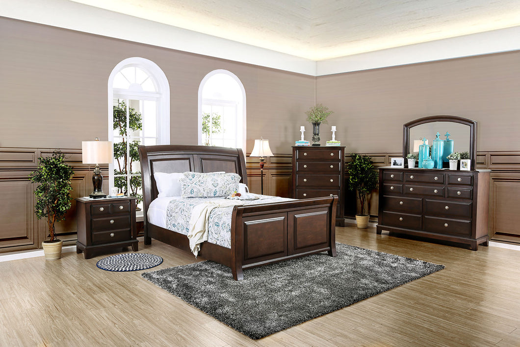 Litchville Brown Cherry 5 Pc. Queen Bedroom Set w/ 2NS