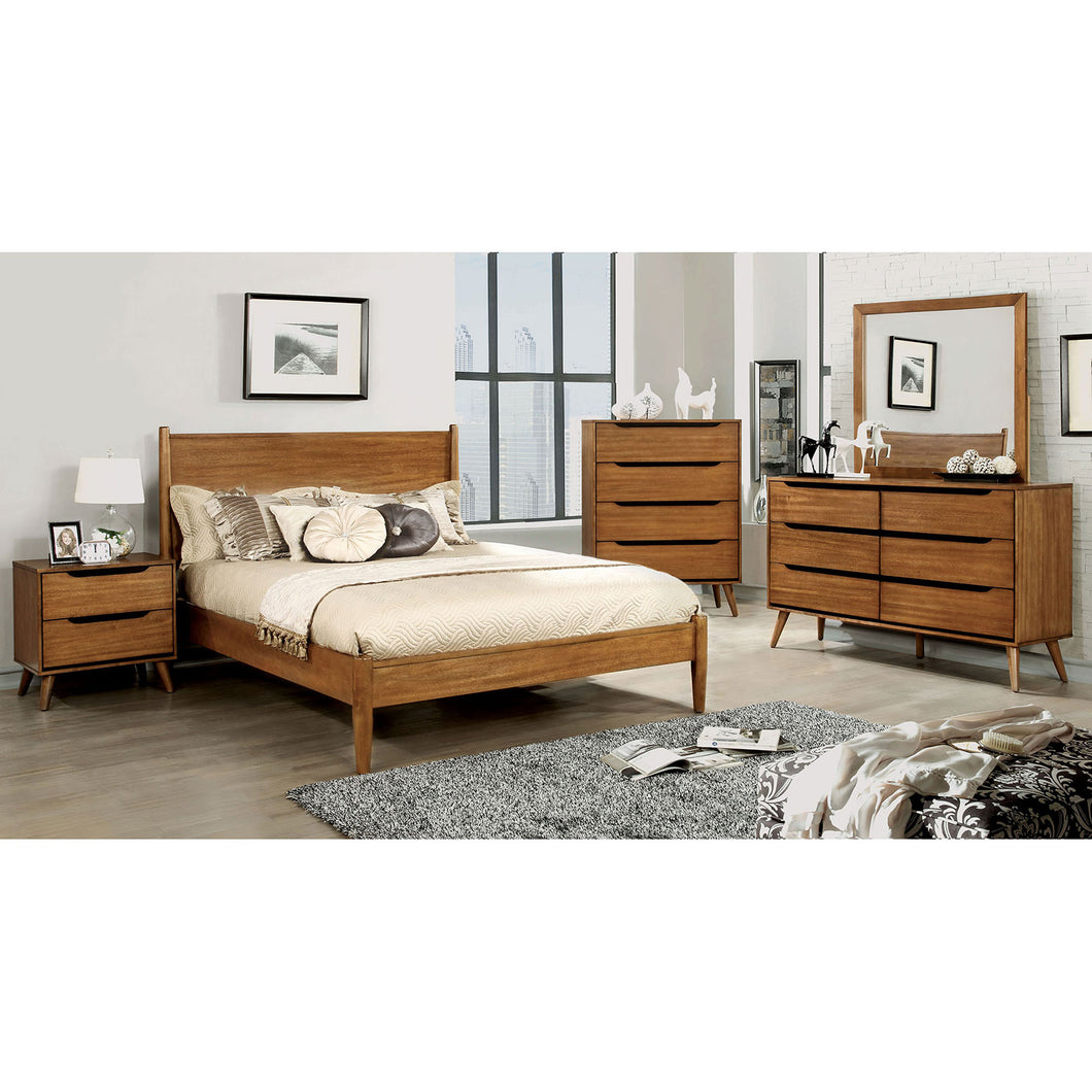 LENNART II Oak 4 Pc. Full Bedroom Set