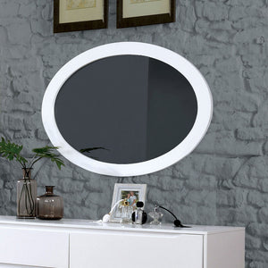 LENNART II White Oval Mirror