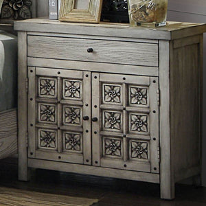 Pantaleon Antique Light Gray Night Stand