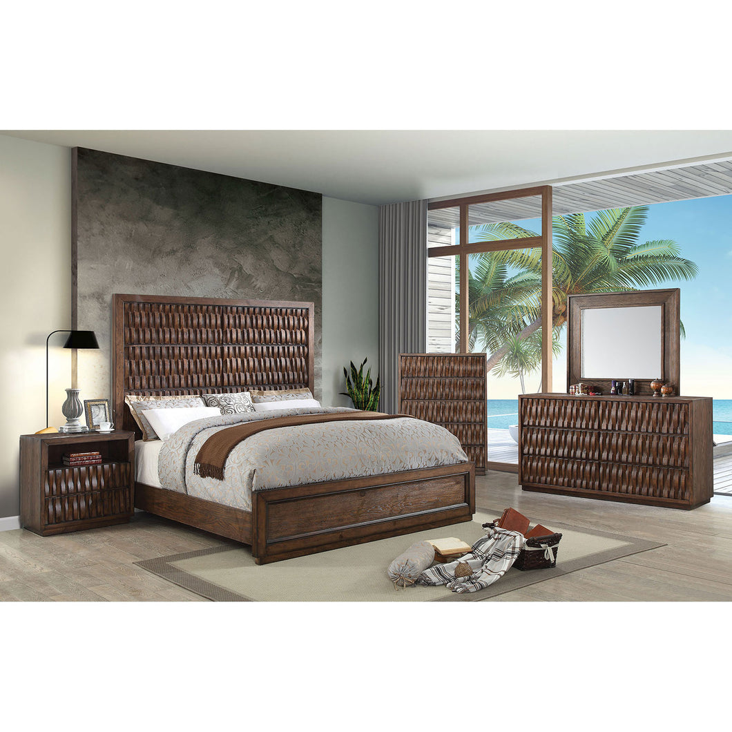 Eutropia Warm Chestnut 5 Pc. Queen Bedroom Set w/ Chest