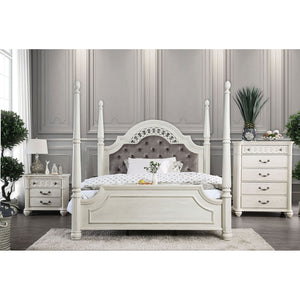 Fantasia Antique White 5 Pc. Queen Bedroom Set w/ 2NS