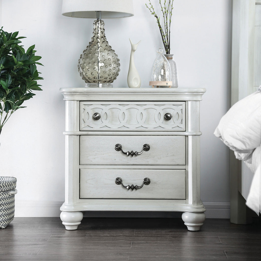 Fantasia Antique White Night Stand