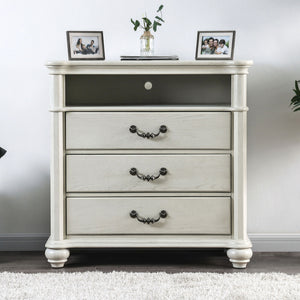 Fantasia Antique White Media Chest