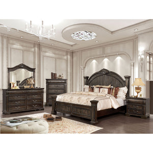 Genevieve Distressed Walnut 4 Pc. Queen Bedroom Set