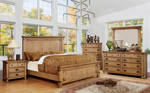 CARLSBAD Weathered Elm 5 Pc. Queen Bedroom Set w/ 2NS