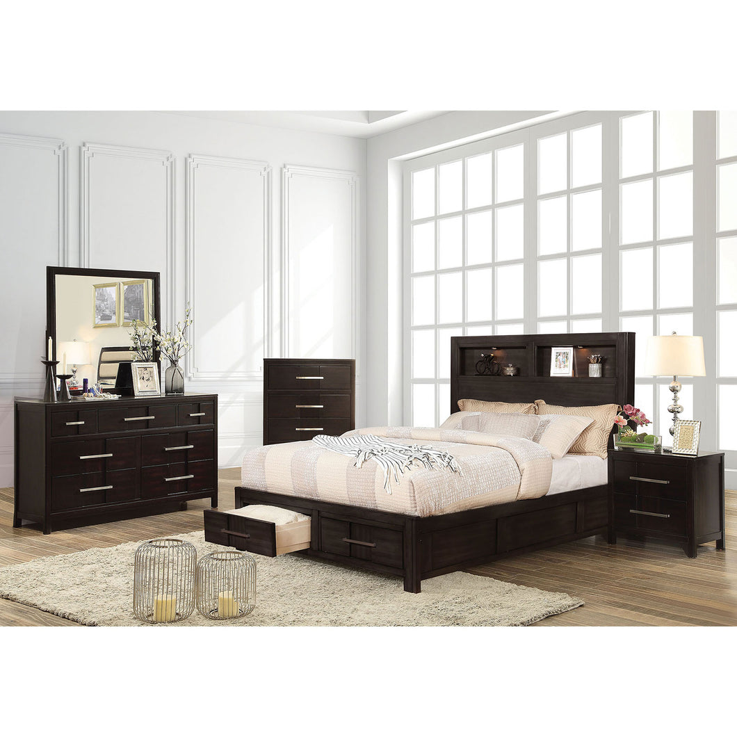 Karla Espresso 5 Pc. Queen Bedroom Set w/ 2NS