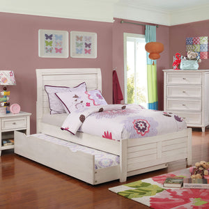 Brogan Antique White Twin Bed