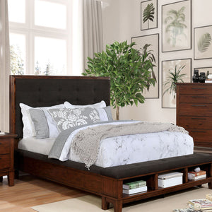 Knighton Brown Cherry/Dark Brown E.King Bed