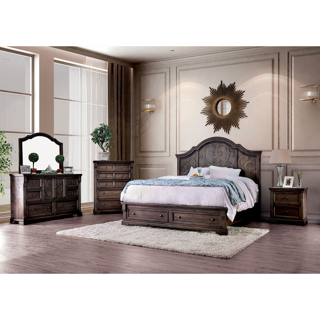 Amadora Walnut 4 Pc. Queen Bedroom Set