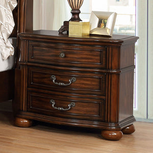 Janiya Brown Cherry Night Stand w/ USB Outlet