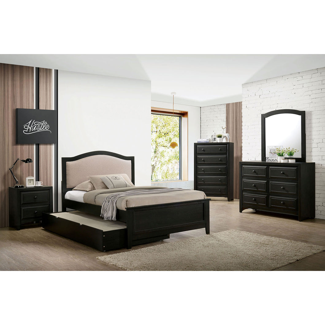 Kirsten Dark Gray 4 Pc. Twin Bedroom Set w/ Trundle