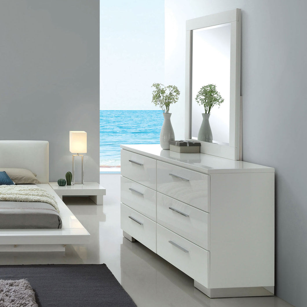 Christie Glossy White Dresser