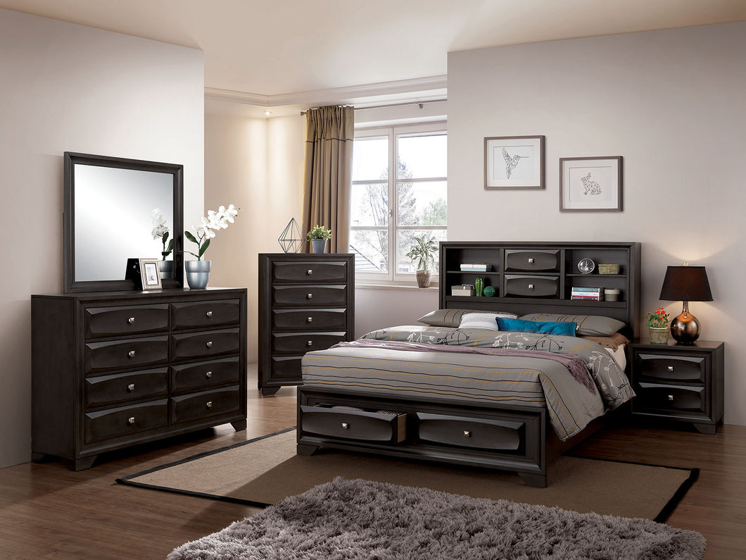 Carlynn Gray 5 Pc. Queen Bedroom Set w/ 2NS