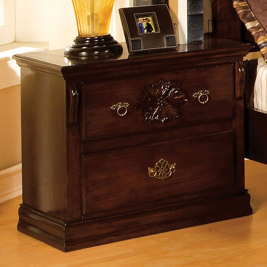 Tuscan II Glossy Dark Pine Night Stand