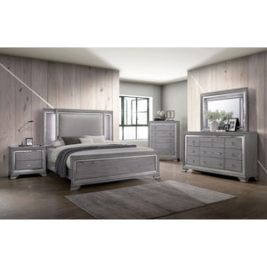 Alanis Light Gray 5 Pc. Queen Bedroom Set w/ 2NS