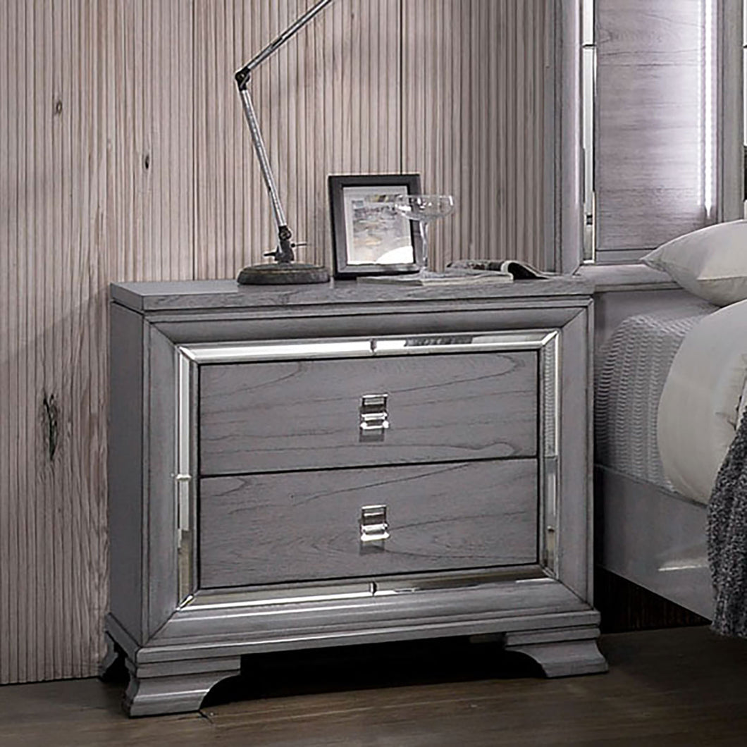 Alanis Light Gray Night Stand