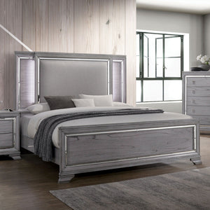 Alanis Light Gray Queen Bed