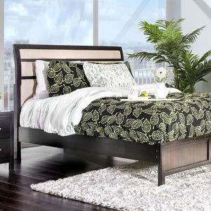 Berenice Espresso/Beige Queen Bed