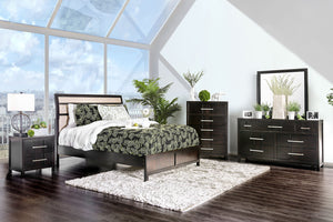 Berenice Espresso/Beige 4 Pc. Queen Bedroom Set