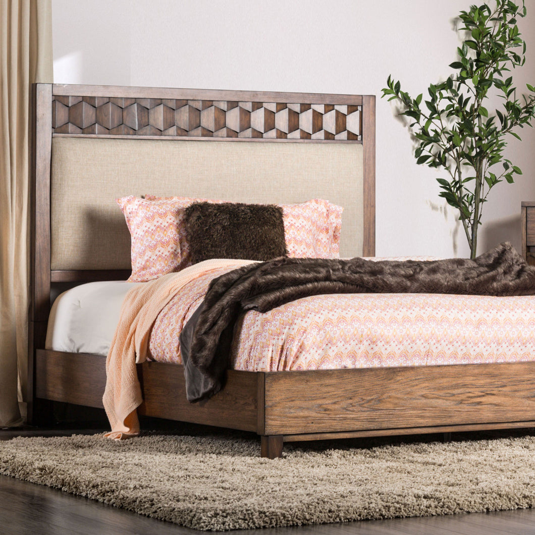 Kallisto Chestnut Brown/Beige E.King Bed