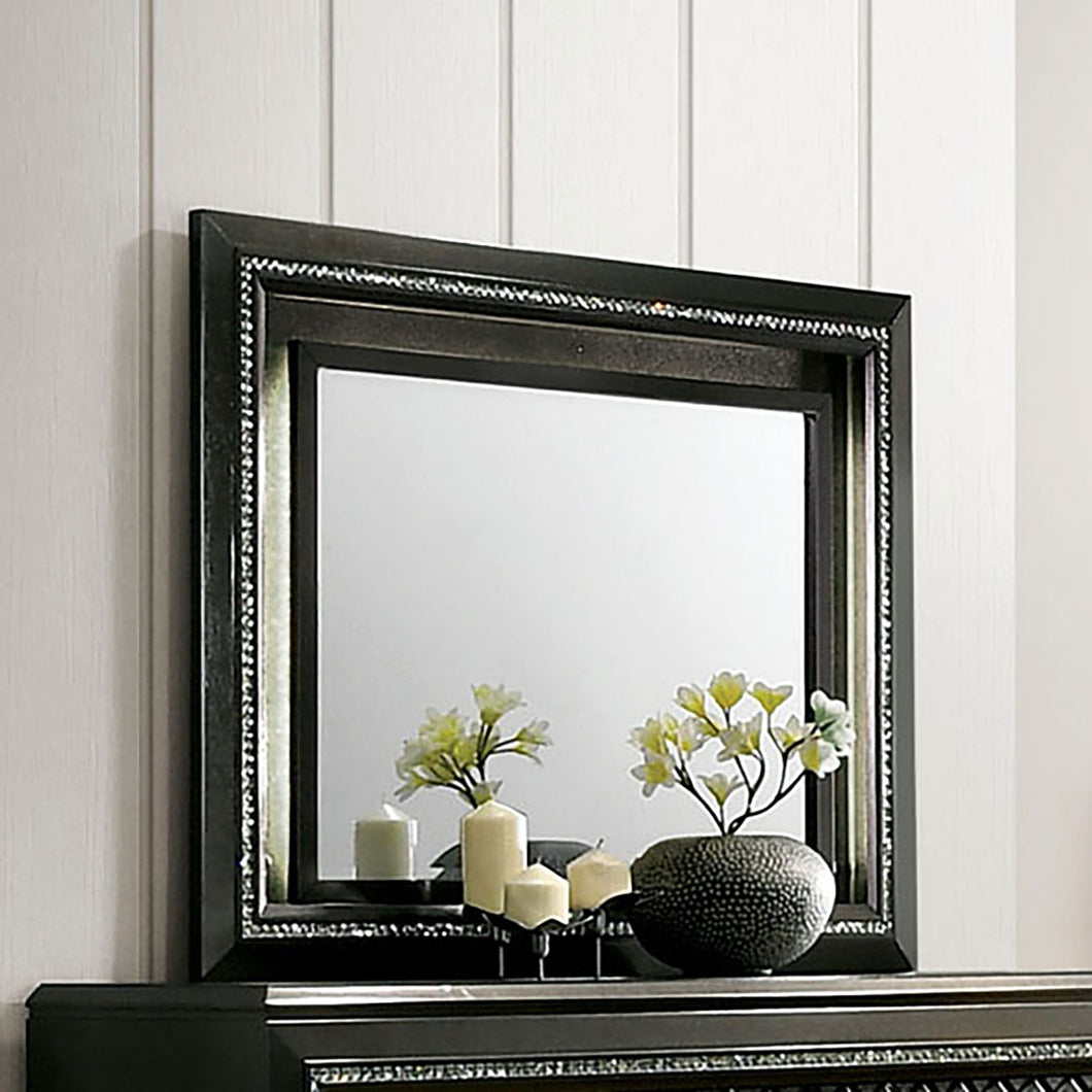 Demetria Metallic Gray Mirror