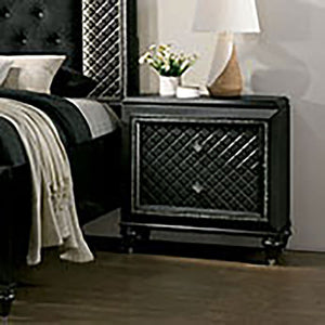 Demetria Metallic Gray Night Stand