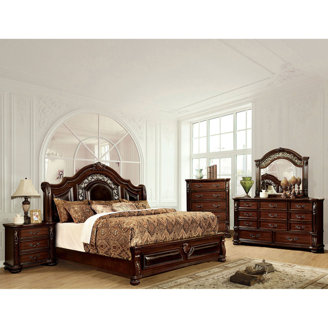 Flandreau Brown Cherry/Espresso 5 Pc. Queen Bedroom Set w/ Chest