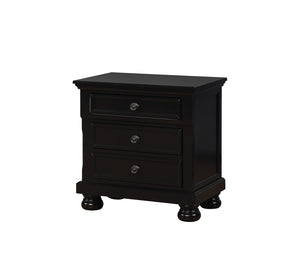 Castor Black Night Stand