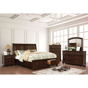 Castor Brown Cherry 5 Pc. Queen Bedroom Set w/ 2NS