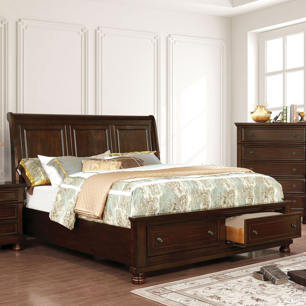 Castor Brown Cherry E.King Bed