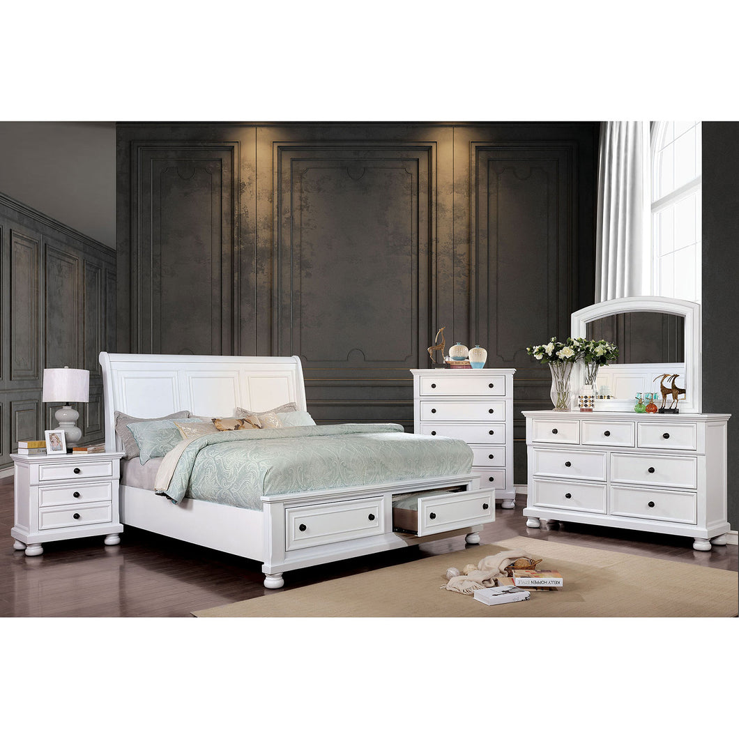 Castor White 5 Pc. Queen Bedroom Set w/ Chest