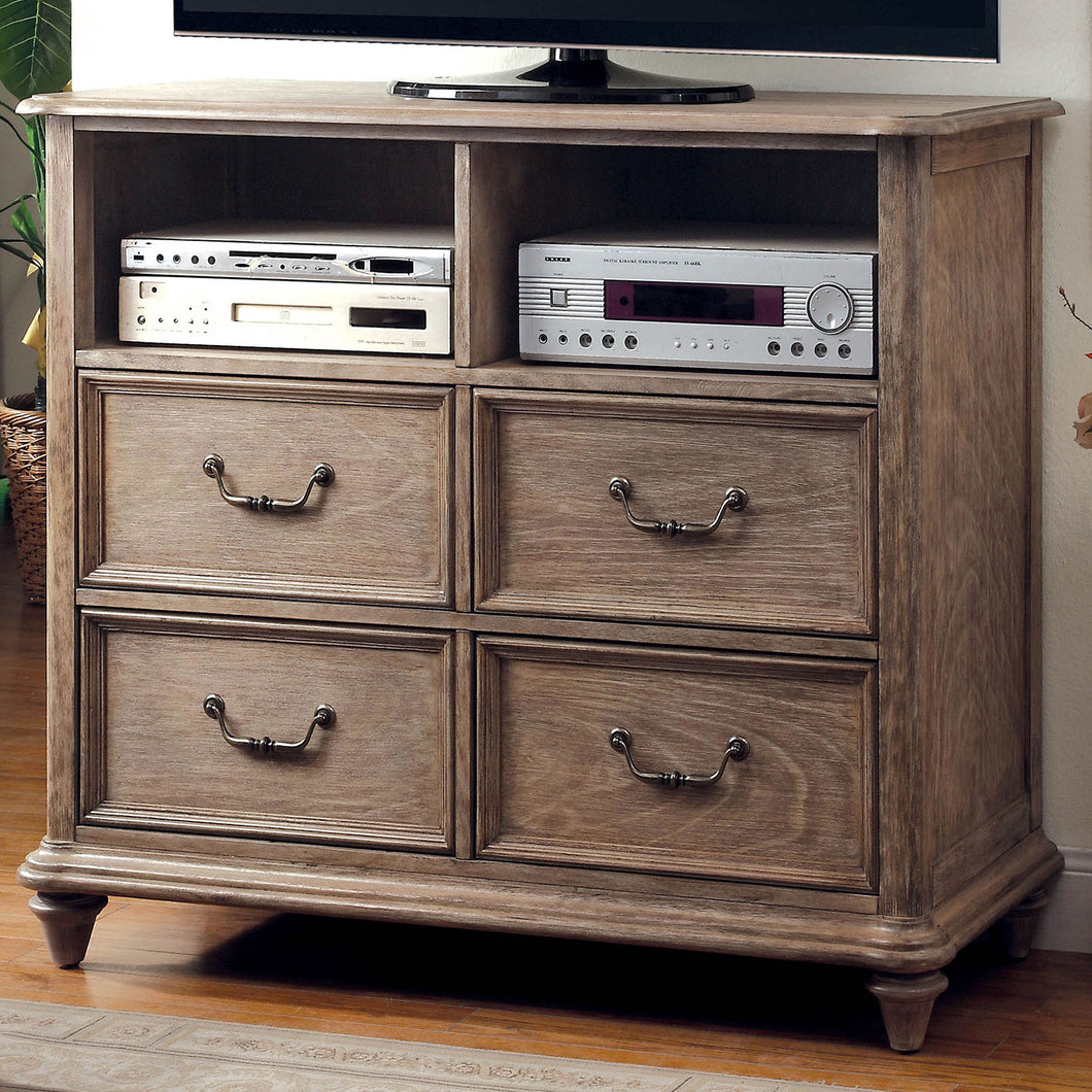 BELGRADE I Rustic Natural Tone Media Chest