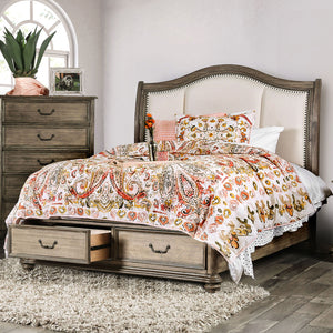 BELGRADE I Rustic Natural Tone/Ivory Cal.King Bed