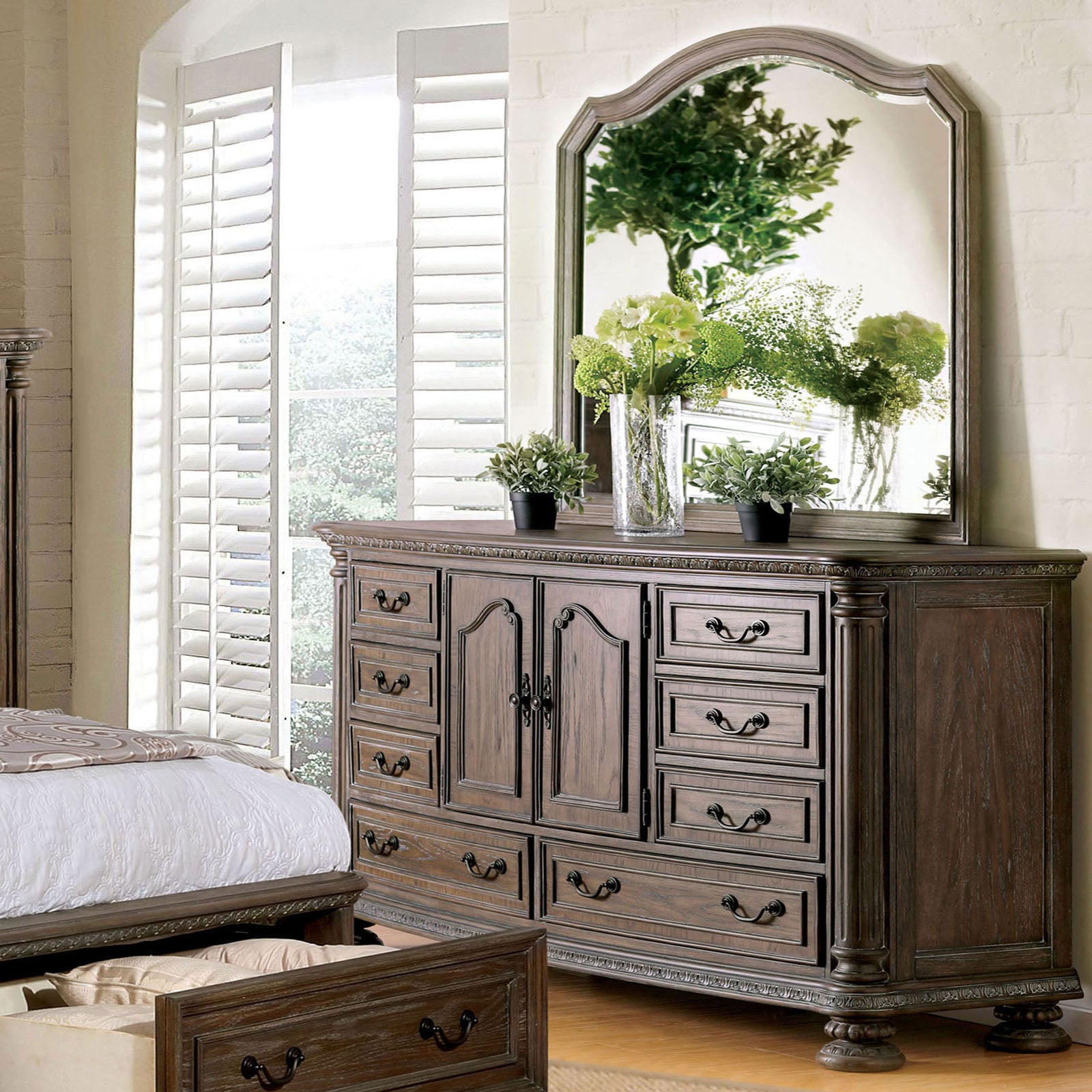 jamaican dresser designs 9 Draw Dresser Three Mirror ( Mahoe Natural Board ) -
