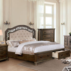 Persephone Beige/Rustic Natural Tone Queen Bed