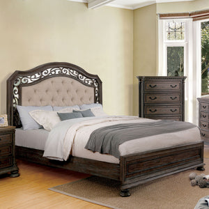 PERSEPHONE Beige/Rustic Natural Tone Cal.King Bed