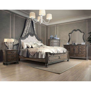 ARIADNE Beige/Rustic Natural Tone Cal.King Bed