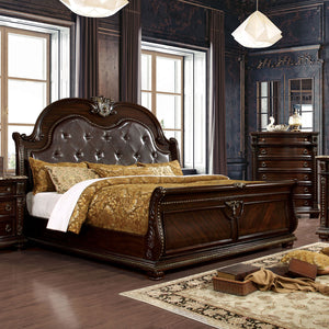 Fromberg Brown Cherry Queen Bed