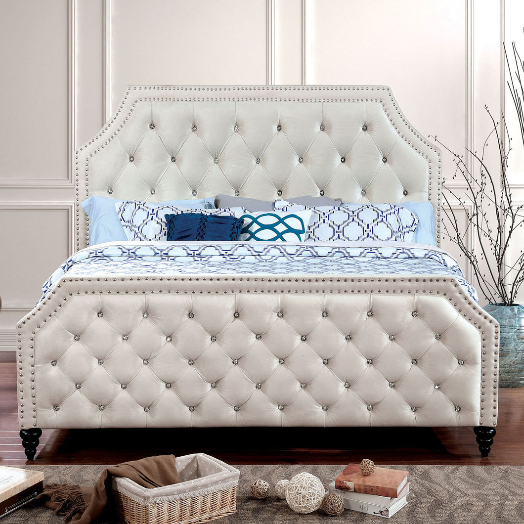 CLAUDINE Beige Cal.King Bed