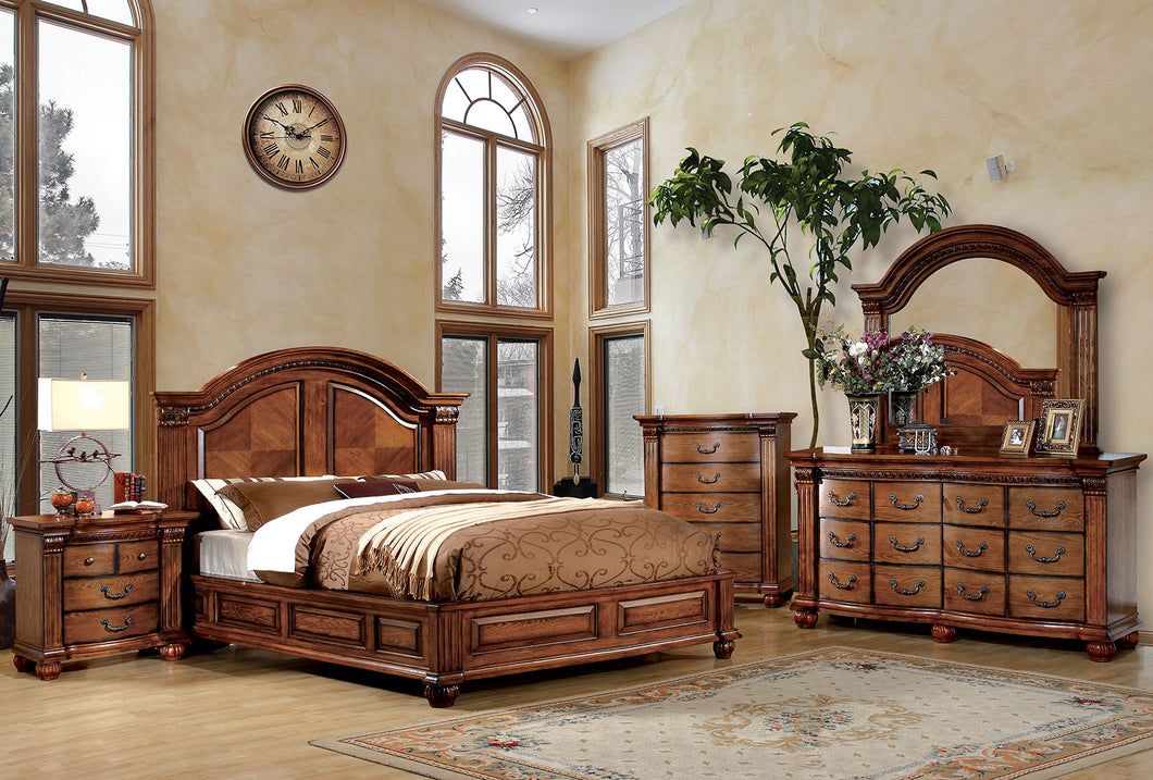 Bellagrand Antique Tobacco Oak 4 Pc. Queen Bedroom Set