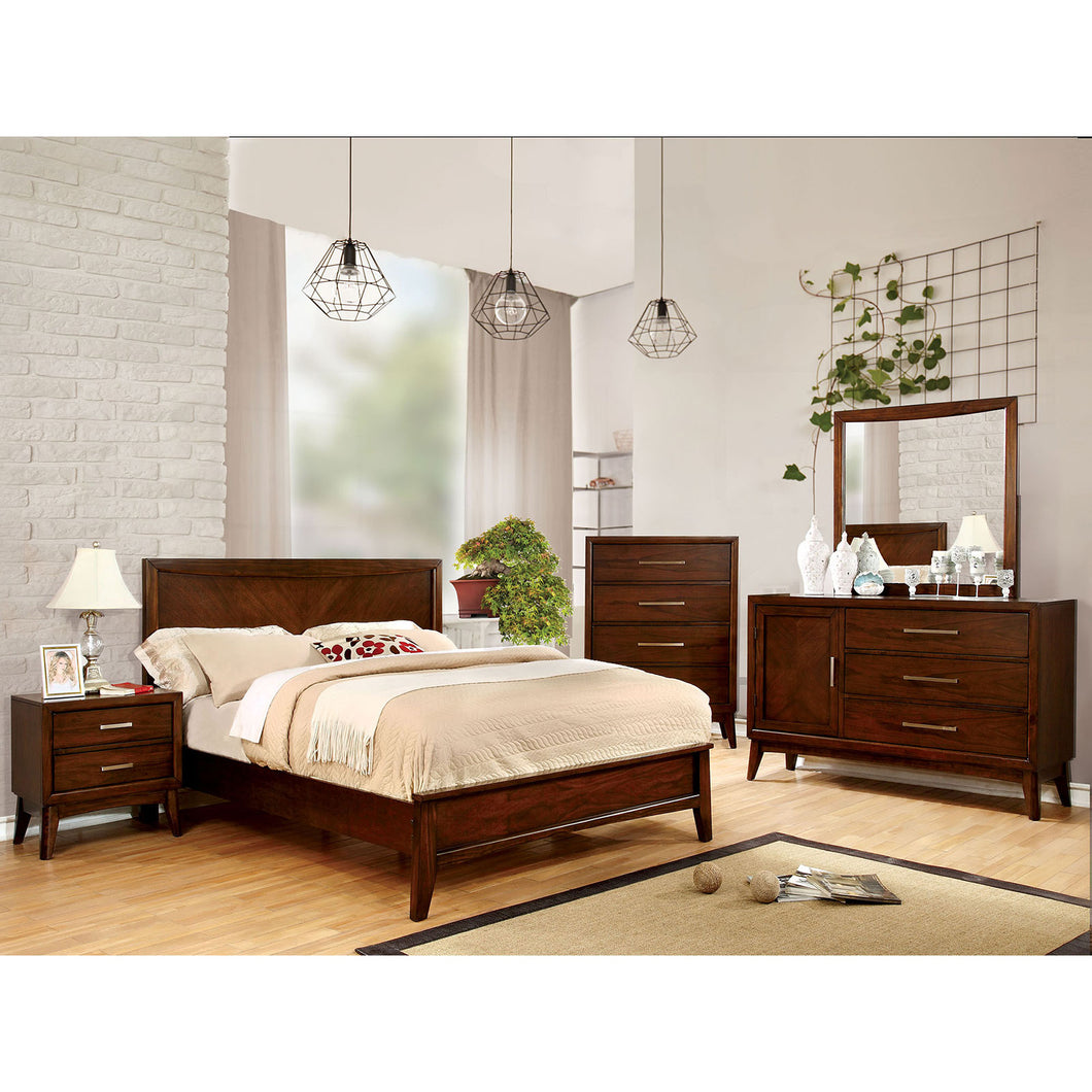 SNYDER Brown Cherry 5 Pc. Queen Bedroom Set w/ 2NS