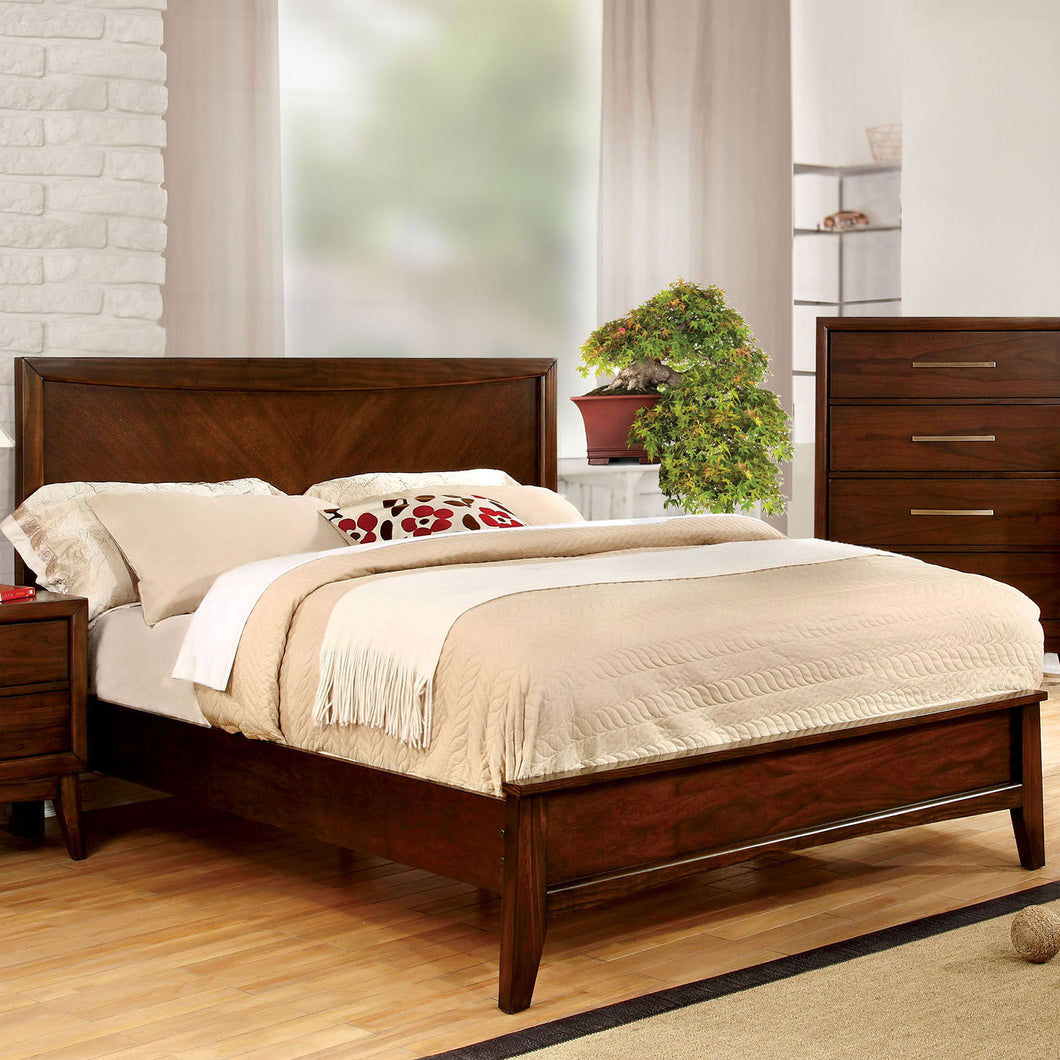 SNYDER Brown Cherry Queen Bed