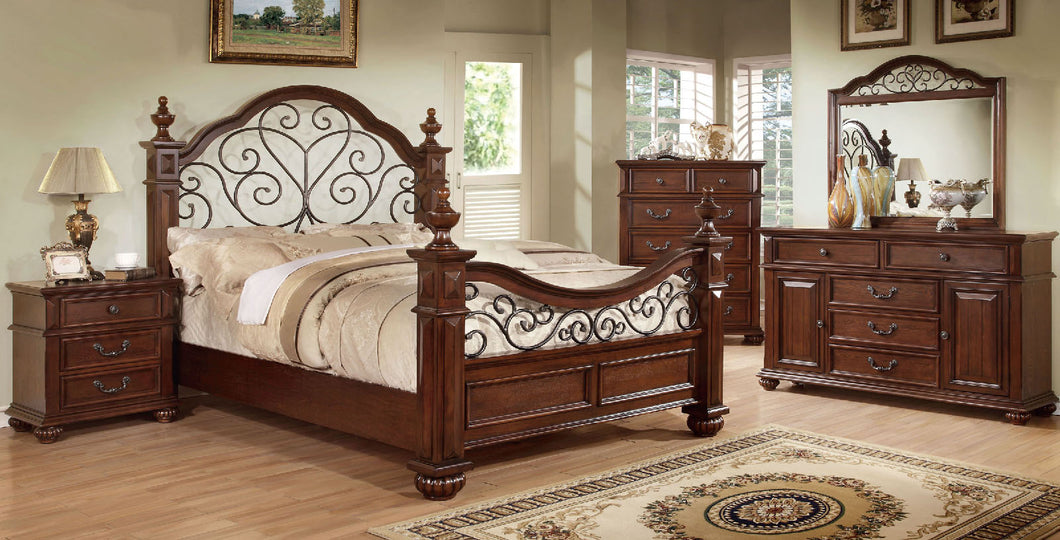 Landaluce Antique Dark Oak 5 Pc. Queen Bedroom Set w/ 2NS