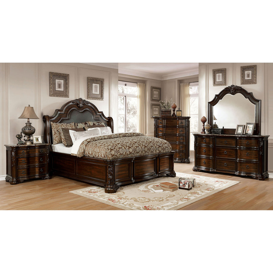 Niketas Brown Cherry/Espresso 4 Pc. Queen Bedroom Set