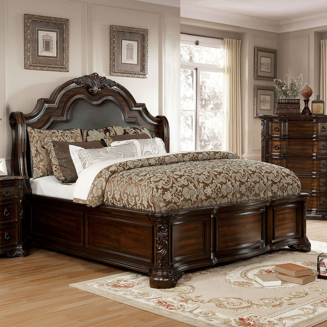 Niketas Brown Cherry/Espresso Cal.King Bed