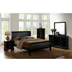 LOUIS PHILIPPE III Black Cal.King Bed